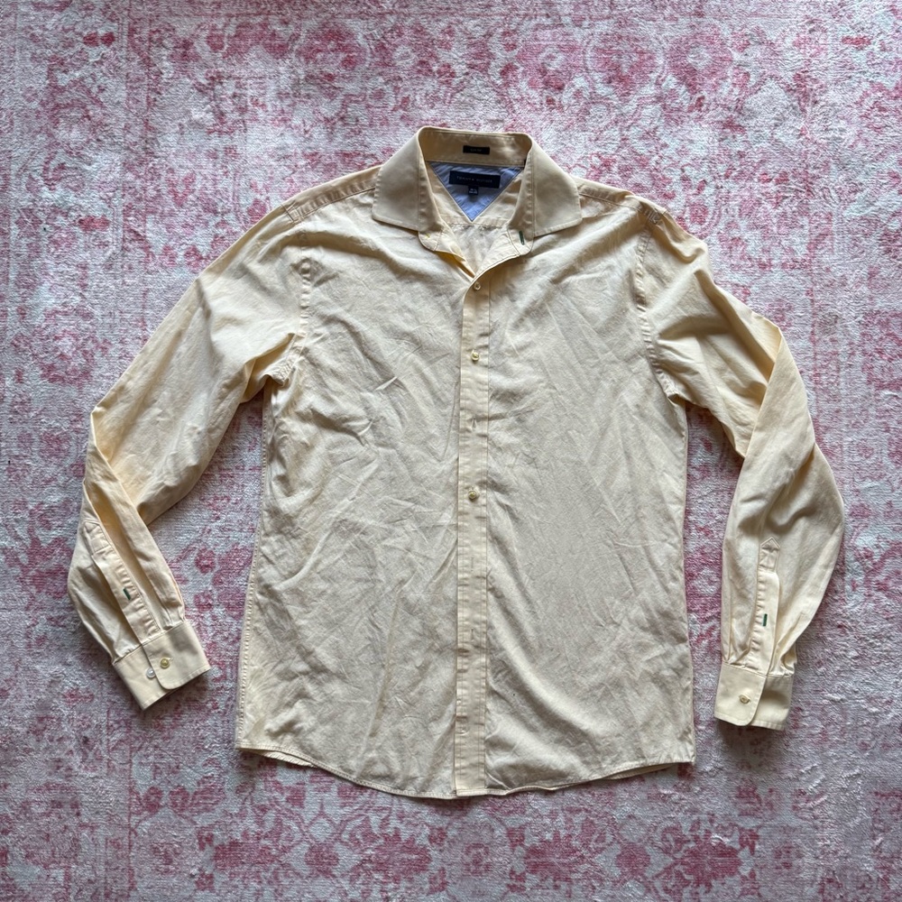 Tommy Hilfiger Pale Yellow Long Sleeve Button-Down Shirt